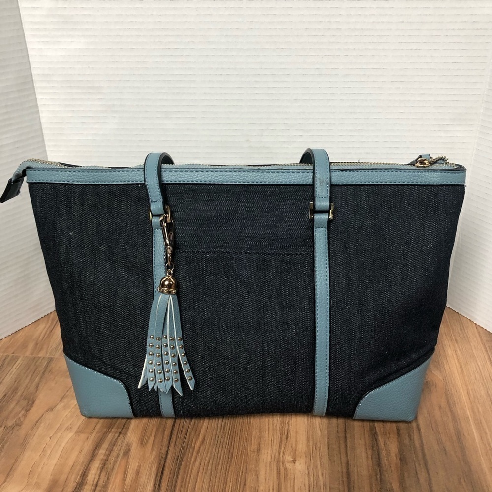 Denim tote bag La Diva